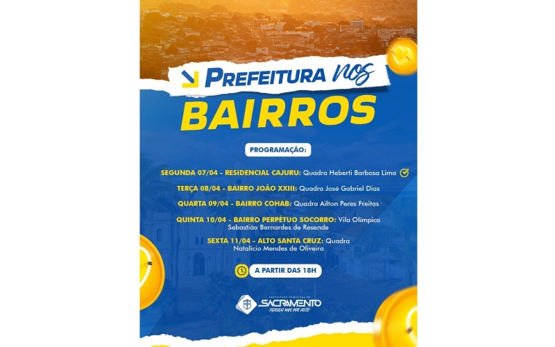 Prefeitura lança projeto “Prefeitura nos Bairros” para fortalecer o diálogo com a população
